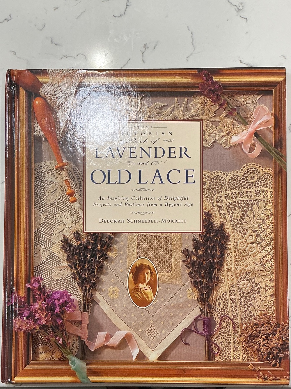 Lavender and Old Lace Decorative Book Art Print - Cream & Purple